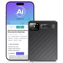 AI Voice Recorder, Note Taking Device, Transcribe & Summarize, Voice Recorder With Display, App Control, Supports 132+ Languages, 100H, 64GB, Magnetic Audio Recorder for Lectures Meetings Calls,Silver