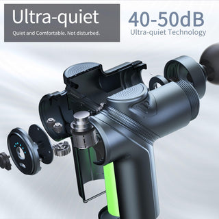 LEERCON Massage Gun Deep Tissue, Silent Motor and Portable Massage Gun with 4 Interchangeable Heads for Deep Muscle Relief and Relaxation, Relax Gift
