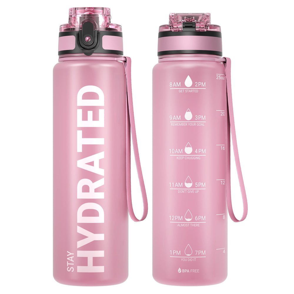 Sahara Sailor Water Bottle 32oz, Durable and Leakproof Water Bottles Motivational with Time Marker, Tritan, BPA Free, Wide Mouth with Easy Clean Brush for Gym, Travel, Home, School, Office (1 Bottle)