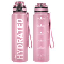 Sahara Sailor Water Bottle 32oz, Durable and Leakproof Water Bottles Motivational with Time Marker, Tritan, BPA Free, Wide Mouth with Easy Clean Brush for Gym, Travel, Home, School, Office (1 Bottle)