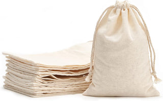 Tendwarm 20 Pack 3.9x5.9 Inches Cotton Drawstring Bags Reusable Muslin Sachet Bag for Party Wedding Storage Home Supplies