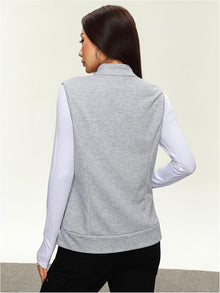 SOLY HUX Womens Zip Up Lightweight Vests Casual Sleeveless Jackets Scrubs with Pockets Spring Summer