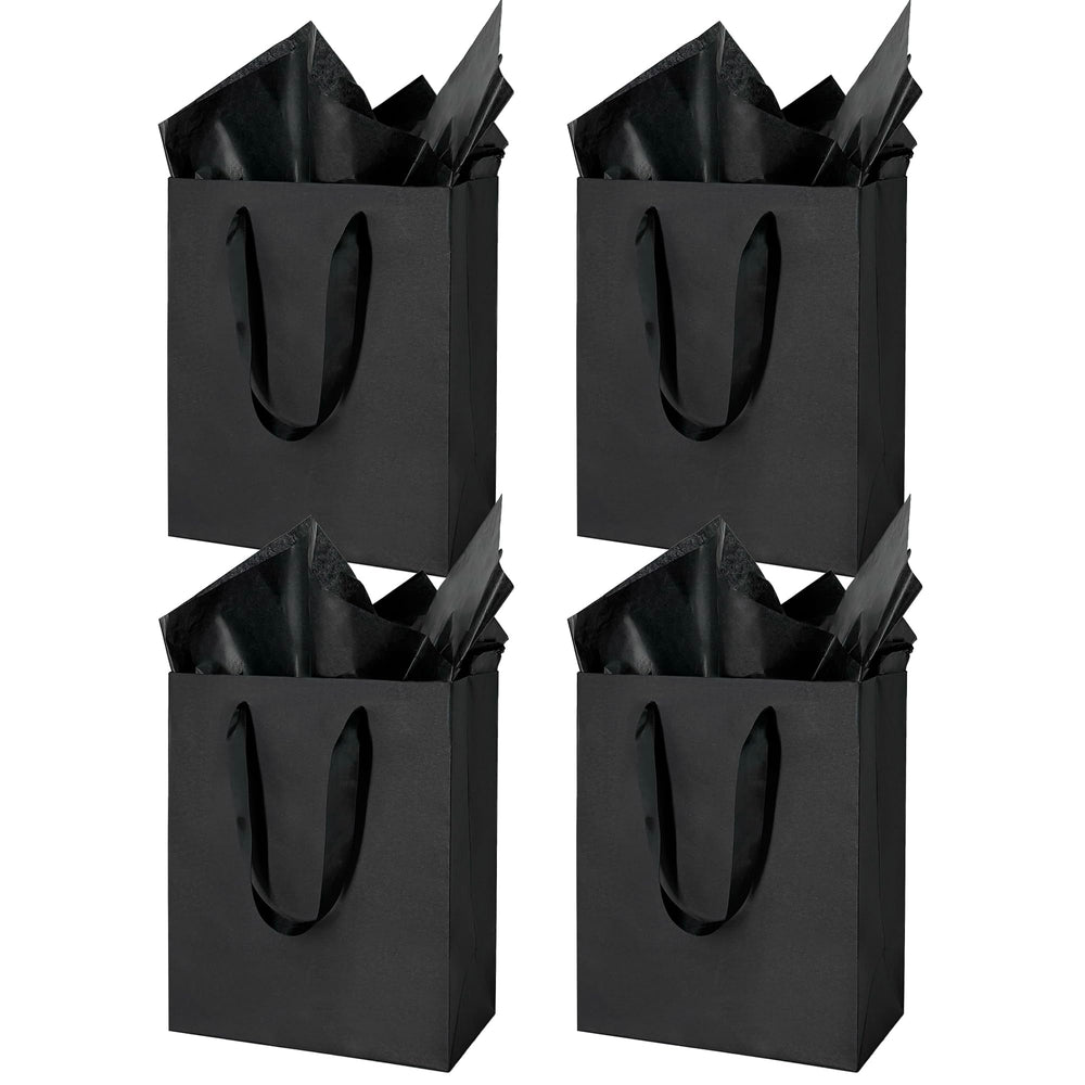 MOXARYSU 8 Pcs Medium Gift Bags With Handles: 8x5x10 Rainbow Colour Gift Bags Kraft Paper Party Favor Bags With 16 Tissues For Party,Birthday,Baby Shower,Wedding（8 Colors）