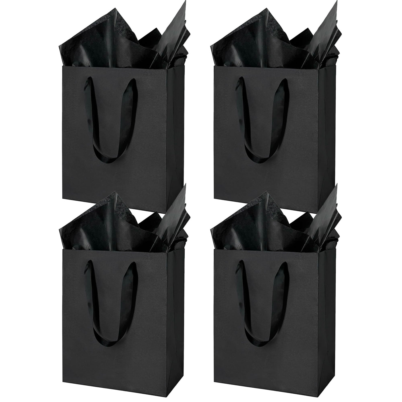 MOXARYSU 8 Pcs Medium Gift Bags With Handles: 8x5x10 Rainbow Colour Gift Bags Kraft Paper Party Favor Bags With 16 Tissues For Party,Birthday,Baby Shower,Wedding（8 Colors）