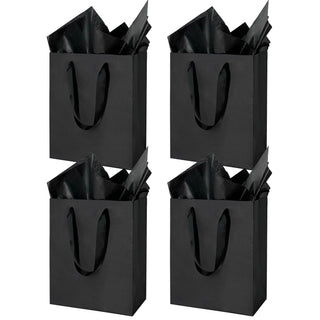 MOXARYSU 8 Pcs Medium Gift Bags With Handles: 8x5x10 Rainbow Colour Gift Bags Kraft Paper Party Favor Bags With 16 Tissues For Party,Birthday,Baby Shower,Wedding（8 Colors）
