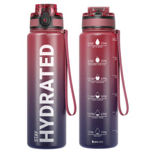 Sahara Sailor Water Bottle 32oz, Durable and Leakproof Water Bottles Motivational with Time Marker, Tritan, BPA Free, Wide Mouth with Easy Clean Brush for Gym, Travel, Home, School, Office (1 Bottle)