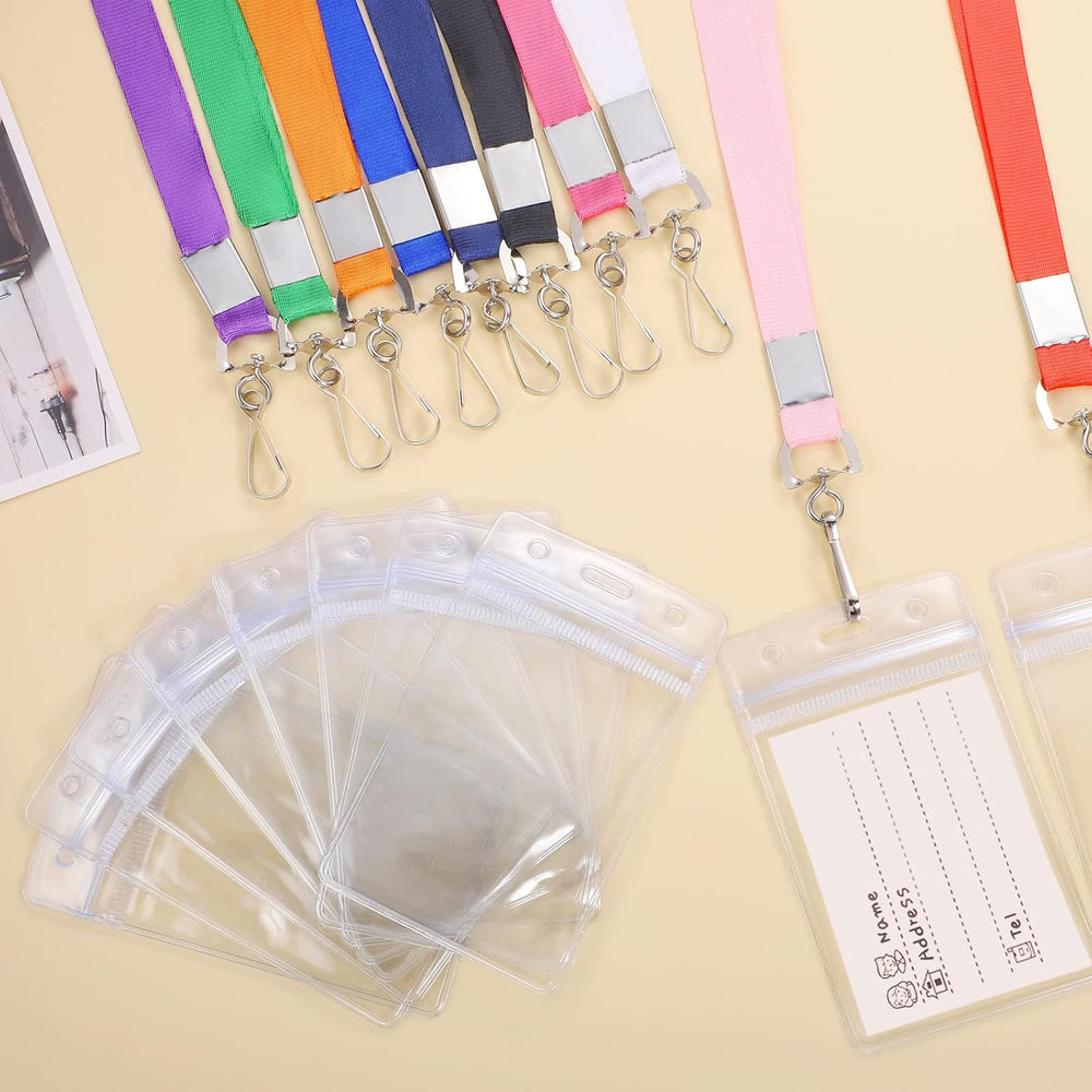 12 Pack Lanyards for ID Badges Cruise Lanyard for Ship Cards with Waterproof ID Badge Holder Cruise Essentials 2026 (12 Colors)