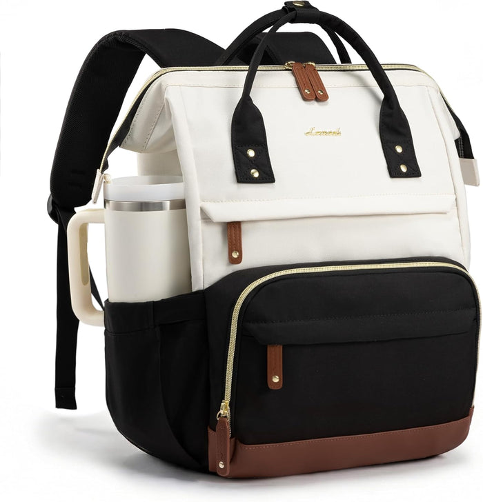 LOVEVOOK Laptop Backpack for Women, 15.6 Inch Work Business Backpacks Purse With Large Capacity, Waterproof Nurse Bag College Bookbag for School, Waterproof Casual Daypack for Travel