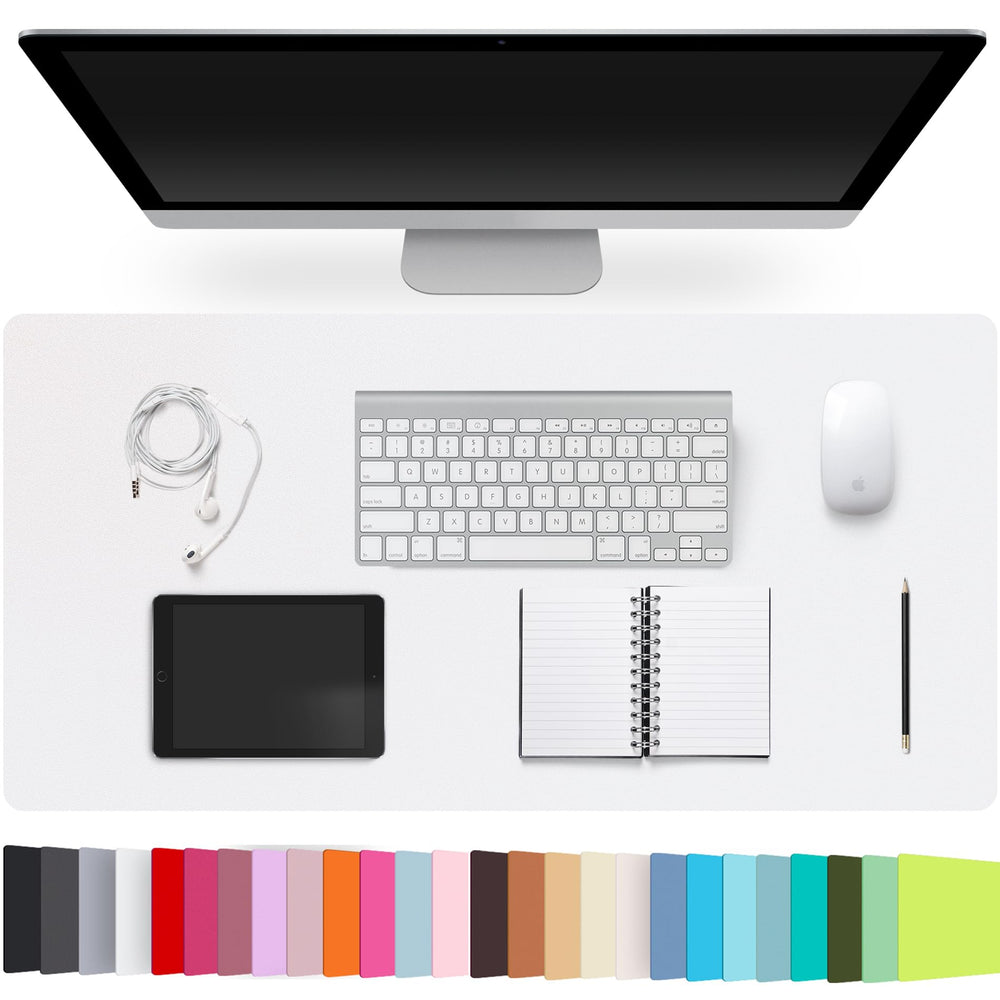 Leather Desk Pad Protector,Non-Slip Desk Pad,on-Slip PU Leather Large Mouse Pad,Easy Clean Desk Protecor Mat,Writing Pad for Office Work/Home/Decor(Black, 23.6" x 13.7")