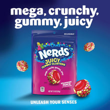 Nerds, Juicy Gummy Clusters, Strawberry Punch, Juicy and Gummy Candy, 1 Stand up Bag, for Snacking and Sharing, 7.2 Ounce