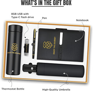 The Prestige Box Enjoy the Journey Premium Gift Box for Corporate Office Business Birthdays Anniversary Special Events Employee Appreciation Gifts Bulk Thank You Gifts for Men Women Dad Mom Uncle Work Gifts