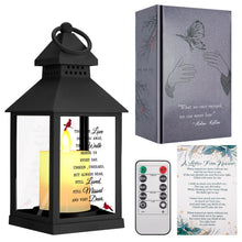 Sympathy Gifts for Loss of Loved One, Memorial Gift Lantern with Card, Bereavement Gift Candle Lights, Memory Lamp with Remote for Funeral Remembrance or Condolences (White)