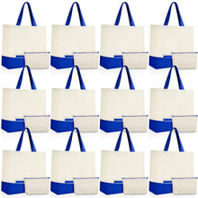 Sanwuta 24 Pcs Canvas Tote Bags Bulk 18.5" Cotton Cosmetic Bags Reusable Shopping Tote with Handles