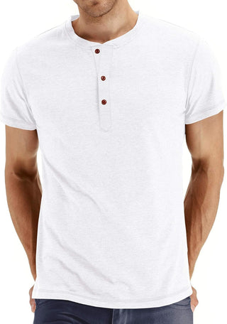 Sailwind Mens Henley Short Sleeve T-Shirt Cotton Casual Shirt