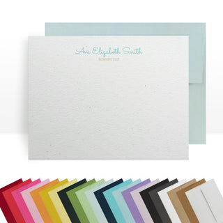 Personalized Note Cards – Custom Flat Stationery Set with Name – Personalized Thank You Cards – Elegant Personalized Stationery for Women (Allison Christie)