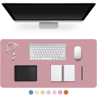 Leather Desk Pad Protector,Non-Slip Desk Pad,on-Slip PU Leather Large Mouse Pad,Easy Clean Desk Protecor Mat,Writing Pad for Office Work/Home/Decor(Black, 23.6" x 13.7")
