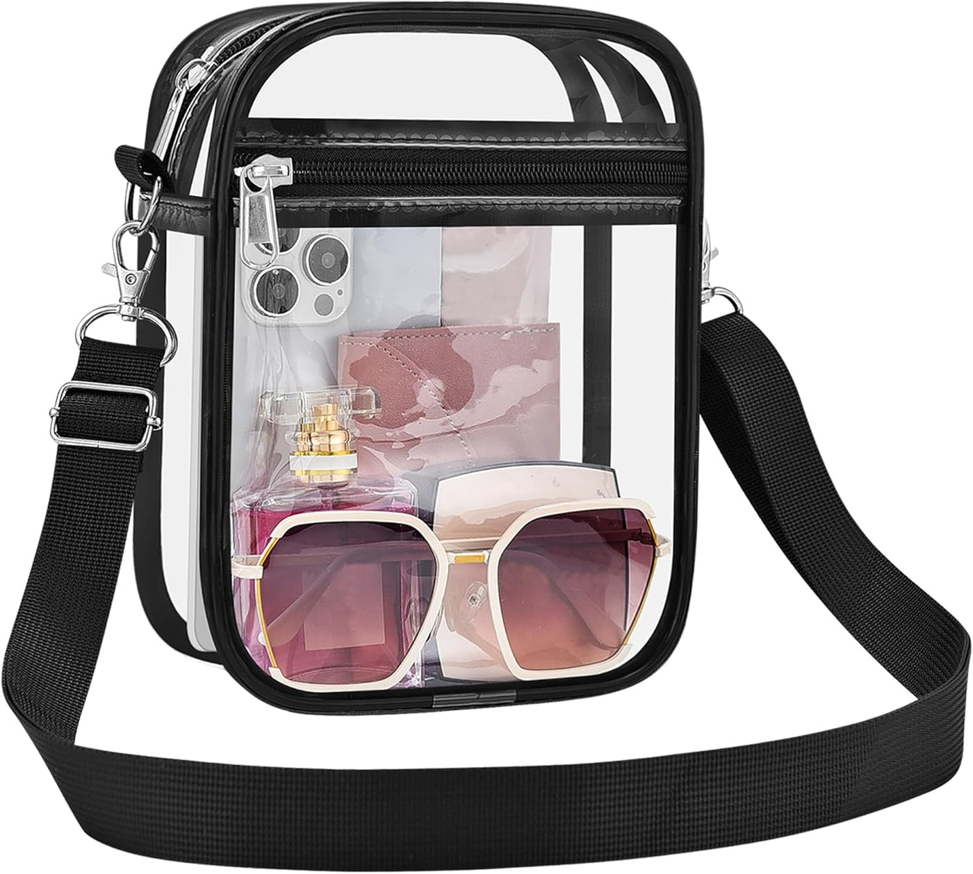 Clear Bag Stadium Approved Clear Purse for Women Clear Crossbody Bag for Stadium Events Concerts Festivals