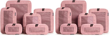 Aerotrunk Compression Packing Cubes for Travel - Luggage Organizer Bags - Double Zipper Packing Cubes for Suitcases (6-Pack, Beige)