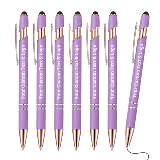 Bulk Custom Pens with Logo Design Your Own Pen Add Photo Text Name for Business Graduation Birthday Gifts Black Ink, 6 PCS Blank Black