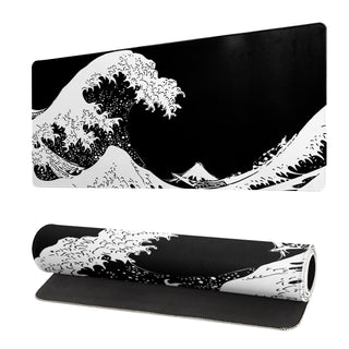 Tokyo Street Mouse Pad Anime Japanese Desk Mat Kawaii Large Gaming Mousepad XL Beige Cute Mousepad Gaming Non-Slip Rubber Base Stitched Edges Keyboard Mouse Mat Desk Pad for Office Home and Game