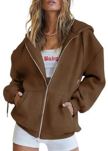 PRETTYGARDEN Women's 2026 Spring Zip Up Y2K Hoodies Casual Long Sleeve Sweatshirts Fall Winter Track Jackets with Pockets