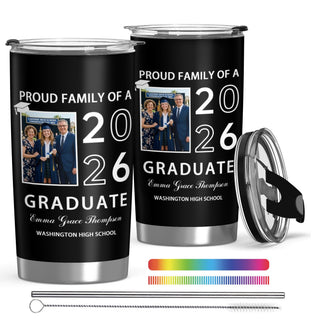 Personalized Tumbler with Photo Text Logo, Made in USA 20 oz Custom Stainless Steel Coffee Mug with Lid, Custom Cup Gift for Dad, Mom, Friends, gift for father's day