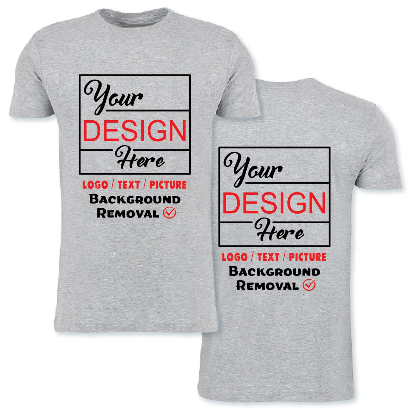 Personalized Image/Text for Your Company/Wedding/Greetings with Digital Printing | Unisex Adult | Custom T-Shirt