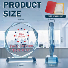 Personalized Crystal Trophy Award - Plaques Personalized Engraved - Coworker Employee Appreciation Gift, Anniversary Retirement Gift - Custom Employee Recognition Awards and Trophies