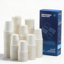 MOUMOULIFE 12 oz Disposable Paper Coffee Cups, 100 Count – Leak-Resistant White Cups for Hot & Cold Drinks, Ideal for Office, Party, Travel, To Go & Daily Use