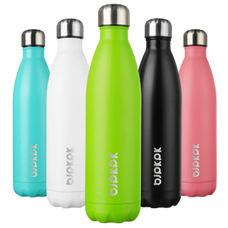 BJPKPK 17oz Insulated Water Bottles Stainless Steel Sports Water Bottles Keep Cold and Hot for Travel Dishwasher Safe,Olive Green