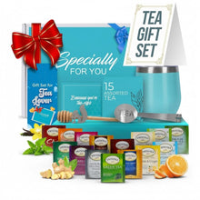 Modern Elegance Tea Tumbler Gift Set for Women, Teal