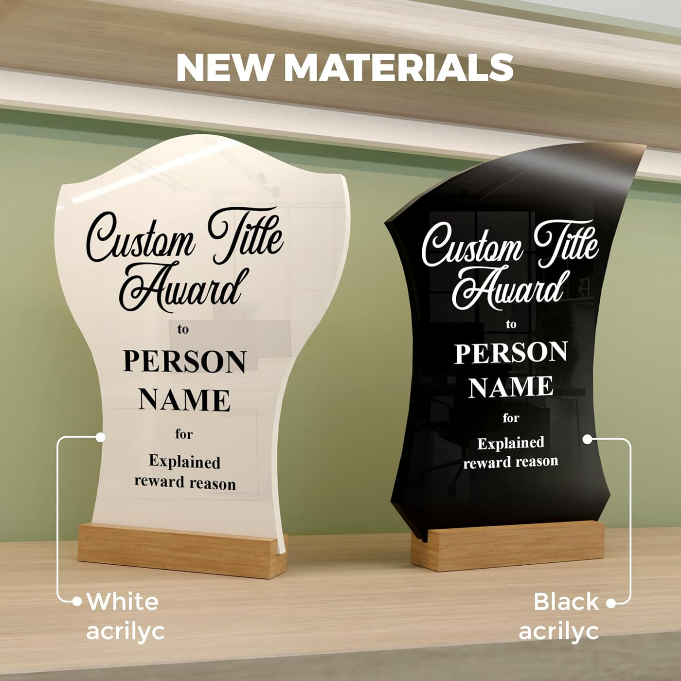 EGD Personalized Acrylic Trophy Award for Activities I Custom Trophy Plaque I Customizable Awards and Trophies I Customize Your Employee Appreciation Gifts (Award No Logo)