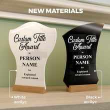 EGD Personalized Acrylic Trophy Award for Activities I Custom Trophy Plaque I Customizable Awards and Trophies I Customize Your Employee Appreciation Gifts (Award No Logo)