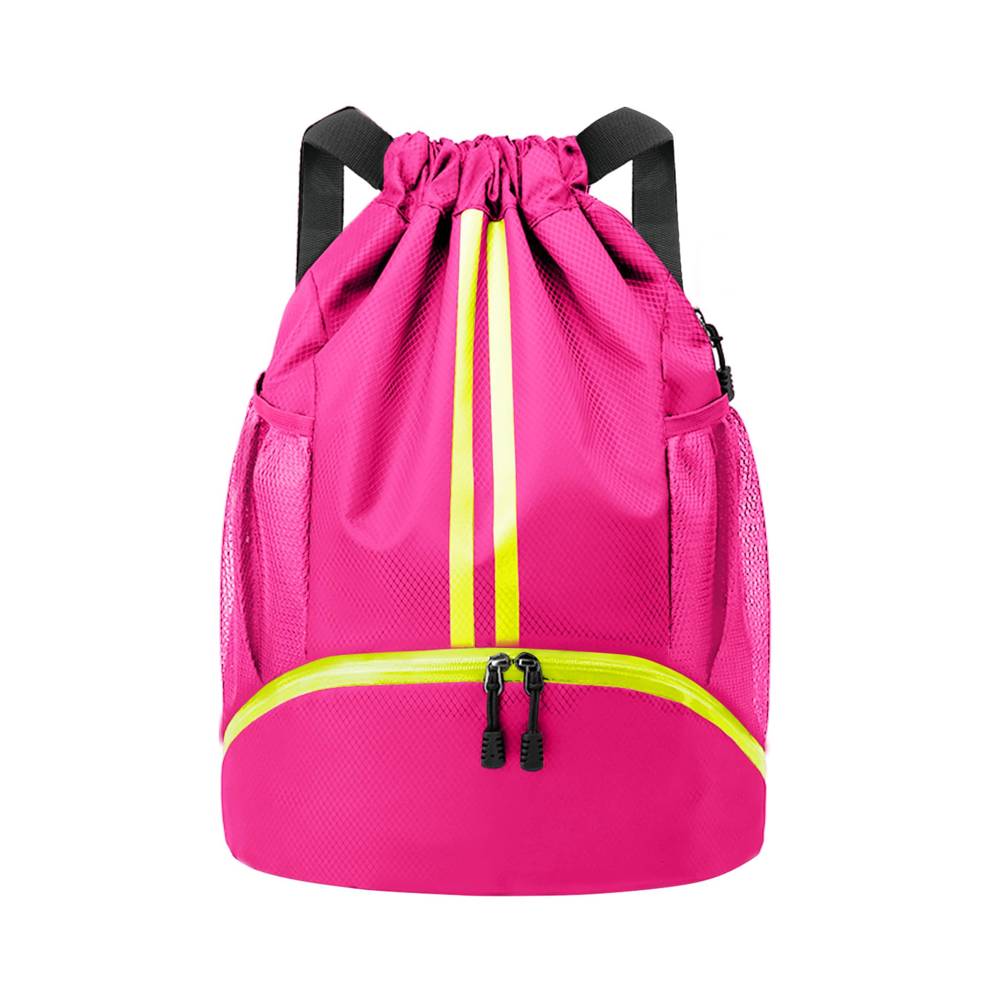 JELUTAR Drawstring Backpack Gym Bag with Shoes Compartment for Soccer, Basketball, Swim, Water-Resistant String Backpack Beach Cinch for Women Men