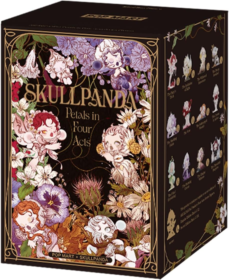 POP MART SKULLPANDA Petals in Four Acts Series Action Figures, Blind Box, Mystery Box, Collectible Toys Home Decorations, Holiday Birthday Gifts for Girls and Boys, Single Box