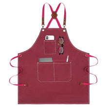 Aprons For Women Men With Large Pockets, Waterproof Cotton Chef Aprons For Cooking Server Grilling Bbq Kitchen