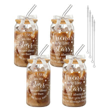 6Pcs Thank You Gifts Glass Cups with Lids and Straws 16oz Employee Appreciation Drinking Glasses Cups Thank You Iced Coffee Cup Tumbler Gifts for Employee Staff Coworkers Teachers Nurse