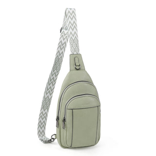 TANTOMI Sling Bag Crossbody Bags for Women Leather Cross Body Bag Trendy Fanny Pack Chest Travel Purse with Adjustable Strap