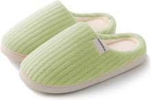 HUXMEYSON Slippers for Women, Warm Memory Foam Comfy House Slippers with Anti-Skid Rubber Sole for Indoor and Outdoor