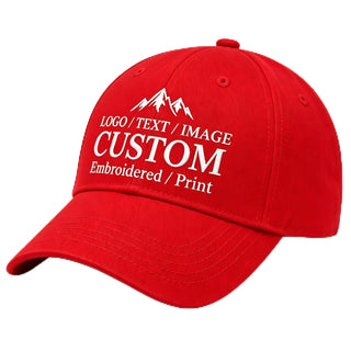 Bulk Custom Baseball Cap Personalized Hats Embroidered Hat with Your Text Logo Photo for Men Women Classic Duckbill Caps