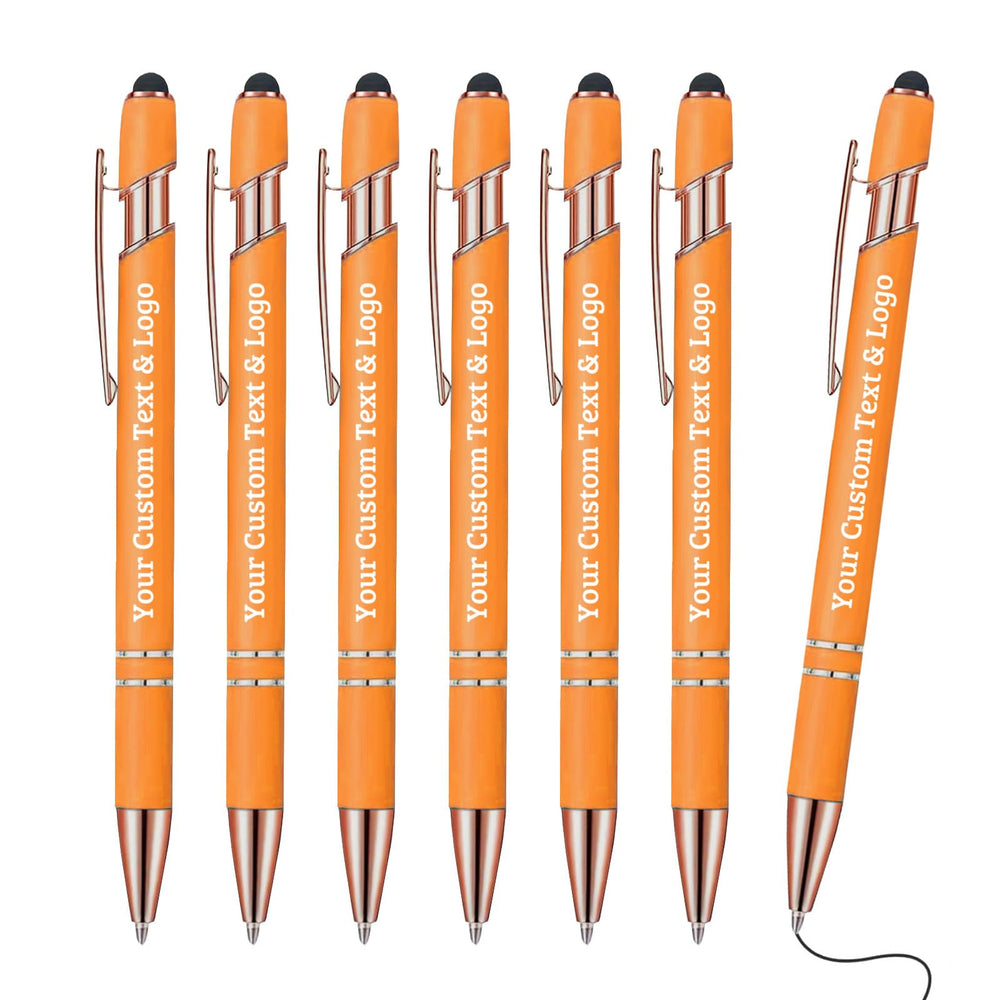 Bulk Custom Pens with Logo Design Your Own Pen Add Photo Text Name for Business Graduation Birthday Gifts Black Ink, 6 PCS Blank Black