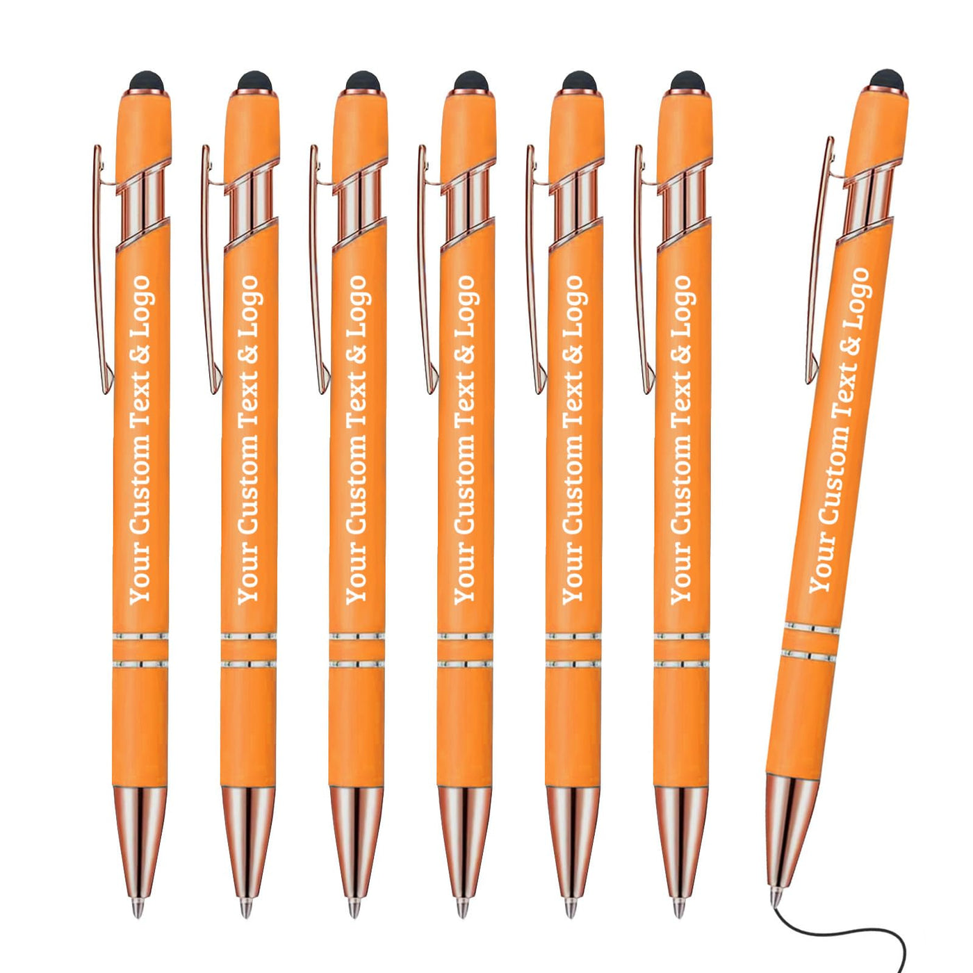 Bulk Custom Pens with Logo Design Your Own Pen Add Photo Text Name for Business Graduation Birthday Gifts Black Ink, 6 PCS Blank Black
