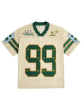 Beige Dark Green Graphic