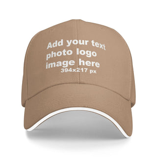 Custom Baseball Hats for Men & Women - Add Text/Photo/Logo - Adjustable Breathable Outdoor Hat, Sports & Casual- Bulk Supply