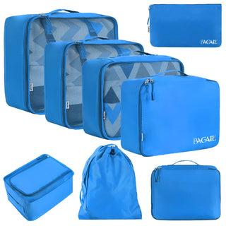 BAGAIL 8 Set Packing Cubes Luggage Packing Organizers for Travel Accessories-Blush Pink