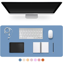 Leather Desk Pad Protector,Non-Slip Desk Pad,on-Slip PU Leather Large Mouse Pad,Easy Clean Desk Protecor Mat,Writing Pad for Office Work/Home/Decor(Black, 23.6" x 13.7")