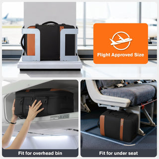Smart Suitcase-style Laptop Backpack, 25L / 35L Practical Travel Bag for Work, Leisure & Flight, Luggage-Style Commuter Pack (Black, 25L)