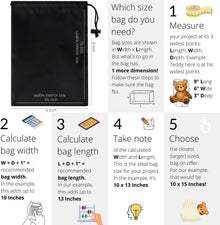 PALTERWEAR Drawstring Bag with Toggle - Nylon Cinch and Ditty Pouch - Six Pack (Black, 6 x 8 Inch, Set of 6)