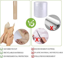 Honeycomb Packing Paper,12 inch x 200 ft Bubble Cushioning Wrap for Packing Moving,Products Gifts Wrapping Paper,Recyclable and Biodegradable Shipping Packing Materials with 20 Fragile Sticker Labels