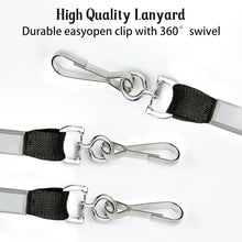 LOCONHA 50 Pack black lanyards Lanyards for Id Badges Lanyards Safety Badge Lanyard 18" with Swivel Hook